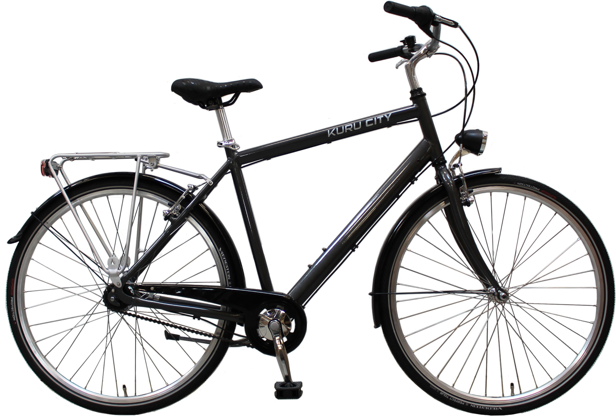 KURU CITY miesten hybrid polkupyörä jalkajarruilla on täydellisesti vausteltu monenlaiseen ajamiseen!