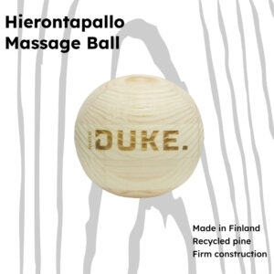 Nordic Duke® Wood Faskiapallo Mänty on valmistetu Suomessa käsityönä.